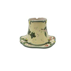 vintage partylite ceramic strawberry fields candle topper